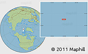 Savanna Style Location Map of the area around 84° 12' 27" N, 110° 25' 30" W
