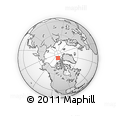 Outline Map of the Area around 84° 12' 27" N, 110° 25' 30" W, rectangular outline