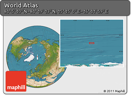 Satellite Location Map of the Area around 84° 12' 27" N, 16° 13' 30" E