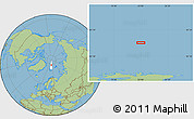 Savanna Style Location Map of the area around 84° 12' 27" N, 23° 1' 29" E