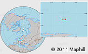 Gray Location Map of the area around 84° 12' 27" N, 24° 43' 30" E