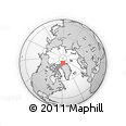 Outline Map of the Area around 84° 12' 27" N, 58° 34' 30" W, rectangular outline