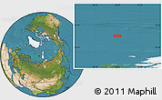 Satellite Location Map of the area around 84° 12' 27" N, 88° 28' 29" E