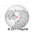 Outline Map of the Area around 84° 12' 27" N, 8° 34' 29" E, rectangular outline