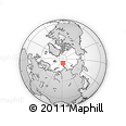 Outline Map of the Area around 84° 12' 27" N, 91° 52' 30" E, rectangular outline