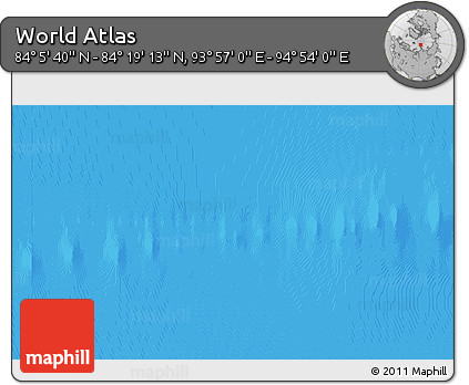 Physical 3D Map of the Area around 84° 12' 27" N, 94° 25' 30" E