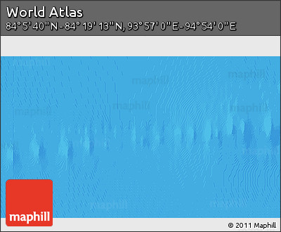 Physical 3D Map of the Area around 84° 12' 27" N, 94° 25' 30" E