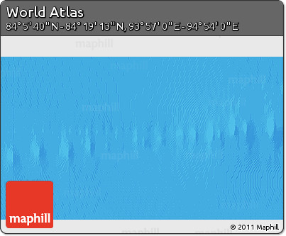 Physical 3D Map of the Area around 84° 12' 27" N, 94° 25' 30" E