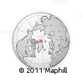 Outline Map of the Area around 84° 24' 32" N, 36° 28' 30" W, rectangular outline