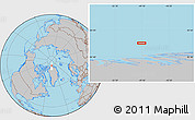 Gray Location Map of the area around 84° 24' 32" N, 49° 13' 30" W