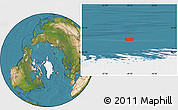 Satellite Location Map of the area around 84° 24' 32" N, 49° 13' 30" W