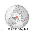 Outline Map of the Area around 84° 24' 32" N, 50° 55' 29" W, rectangular outline