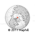 Outline Map of the Area around 84° 24' 32" N, 61° 58' 30" W, rectangular outline