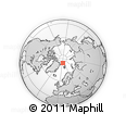 Outline Map of the Area around 84° 24' 32" N, 7° 43' 29" E, rectangular outline