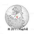 Outline Map of the Area around 84° 24' 32" N, 87° 37' 30" E, rectangular outline