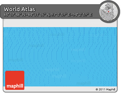 Physical 3D Map of the Area around 84° 24' 32" N, 93° 34' 29" E