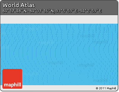 Physical 3D Map of the Area around 84° 24' 32" N, 93° 34' 29" E