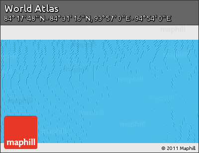 Physical 3D Map of the Area around 84° 24' 32" N, 94° 25' 30" E