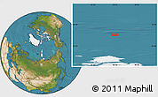 Satellite Location Map of the area around 84° 24' 32" N, 96° 7' 30" E