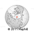 Outline Map of the Area around 84° 36' 33" N, 104° 37' 30" E, rectangular outline