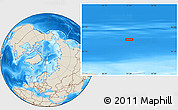 Shaded Relief Location Map of the area around 84° 48' 28" N, 31° 31' 29" E