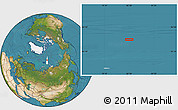 Satellite Location Map of the area around 84° 48' 28" N, 82° 31' 30" E