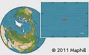 Satellite Location Map of the area around 84° 48' 28" N, 85° 55' 30" E