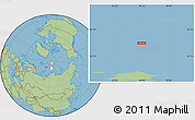 Savanna Style Location Map of the area around 84° 48' 28" N, 96° 7' 30" E