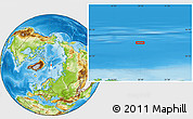 Physical Location Map of the area around 85° 0' 19" N, 28° 7' 30" E