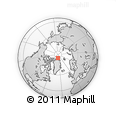 Outline Map of the Area around 85° 0' 19" N, 36° 28' 30" W, rectangular outline