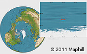 Satellite Location Map of the area around 85° 0' 19" N, 49° 13' 30" W