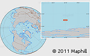 Gray Location Map of the area around 85° 0' 19" N, 83° 13' 29" W