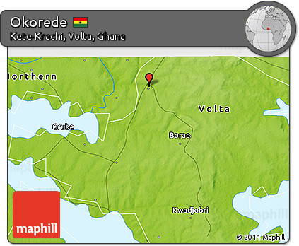 Physical 3D Map of Okorede