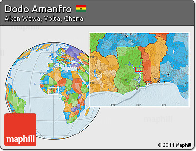 Political Location Map of Dodo Amanfro