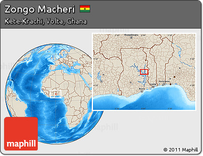 Shaded Relief Location Map of Zongo Macheri