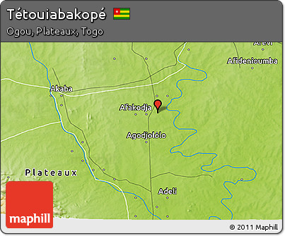 Physical 3D Map of Tétouiabakopé
