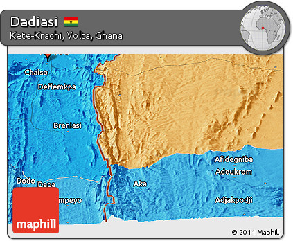 Political Panoramic Map of Dadiasi