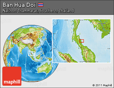 Physical Location Map of Ban Hua Doi