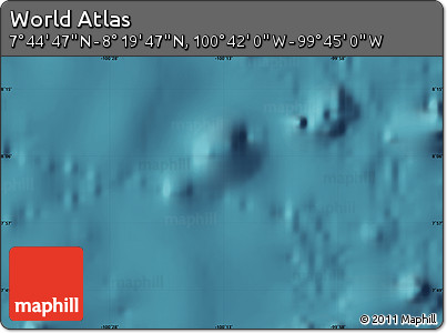 Satellite Map of the Area around 8° 2' 17" N, 100° 13' 29" W