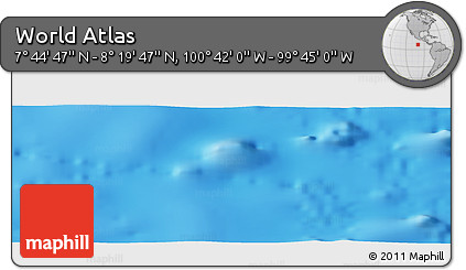 Shaded Relief Panoramic Map of the Area around 8° 2' 17" N, 100° 13' 29" W