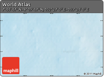 Physical Map of the Area around 8° 2' 17" N, 102° 55' 30" E