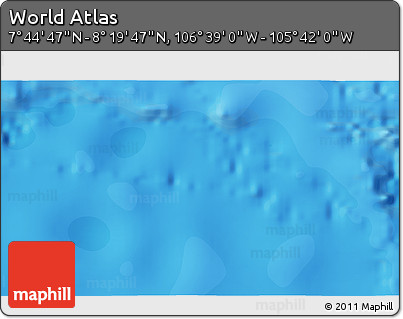 Political 3D Map of the Area around 8° 2' 17" N, 106° 10' 30" W
