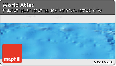 Shaded Relief Panoramic Map of the Area around 8° 2' 17" N, 106° 10' 30" W