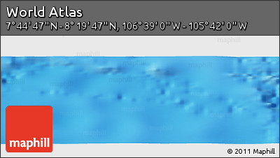 Shaded Relief Panoramic Map of the Area around 8° 2' 17" N, 106° 10' 30" W