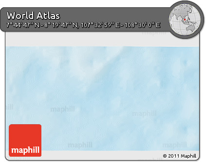 Physical 3D Map of the Area around 8° 2' 17" N, 108° 1' 30" E