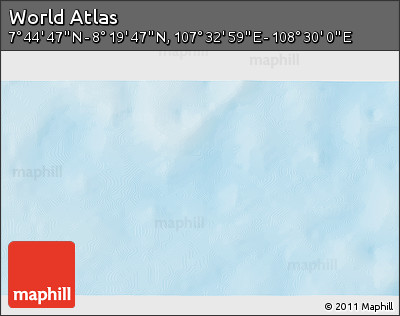 Physical 3D Map of the Area around 8° 2' 17" N, 108° 1' 30" E