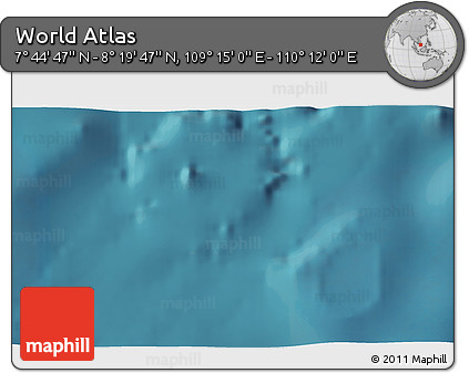 Satellite 3D Map of the Area around 8° 2' 17" N, 109° 43' 29" E