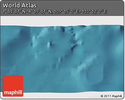 Satellite 3D Map of the Area around 8° 2' 17" N, 109° 43' 29" E