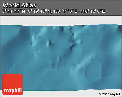 Satellite 3D Map of the Area around 8° 2' 17" N, 109° 43' 29" E