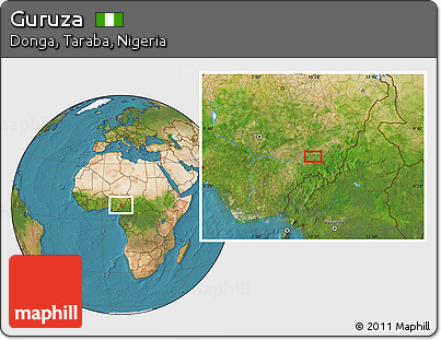 Satellite Location Map of Guruza